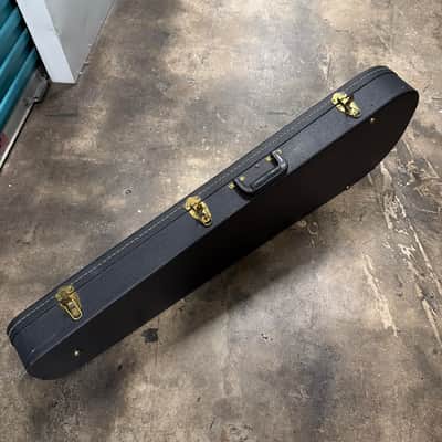 Vintage 1980s Gibson Bass Guitar Hardshell Case, Black, Blue Plush Lining image 5