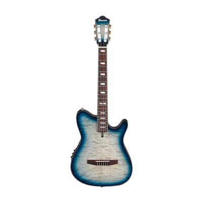 Used Ibanez FRH20QMNCTL Acoustic-Electric Nylon - Cosmic Blue Sunburst Low Gloss image 2
