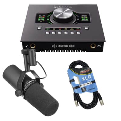 Universal Audio Apollo x4 Heritage Edition, Neumann TLM 102 Mic, Mic Stand, XLR Cable Bundle image 1