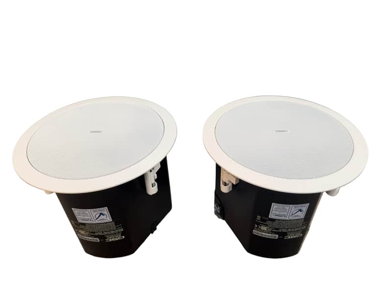 QSC AD-C6T-WH - Ceiling Speakers (Pair - White) - 70/100V - Like New w/ Original Box & Installation Kit image 1