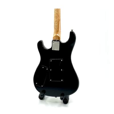The Mini Axe The Joker Miniature Guitar with Display Stand, Black and Multicolor image 4