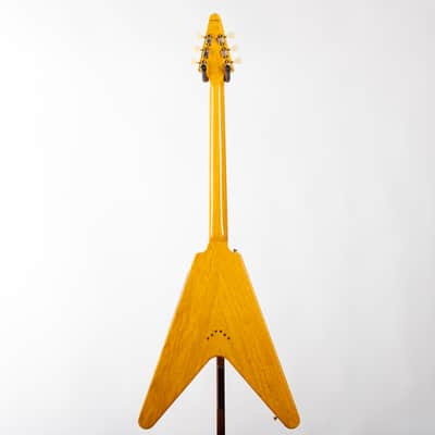 Gibson Custom 1958 Korina Flying V White Pickguard, Natural | Demo image 4