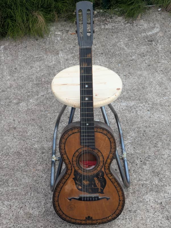 Ridi - 1900–1920s German Stauffer-Style Parlor Guitar – "Guaranteed Not to Split" - Good