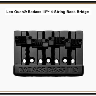 Leo Quan BADASS III is back 4 string 3 screw Grooved Black bass bridge 4 Fender Precision Jazz Telecaster image 2