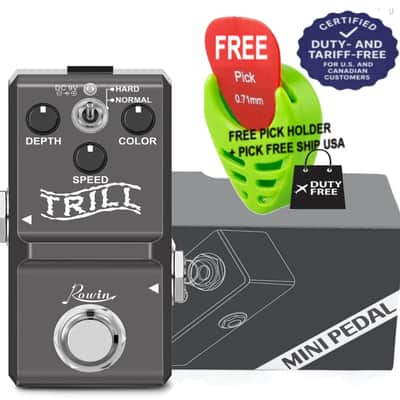 Rowin TRILL Tremolo Pedal Photoelectric Classic Type Tones, FREE PICKS + HOLDER+ FREE SHIP USA image 4