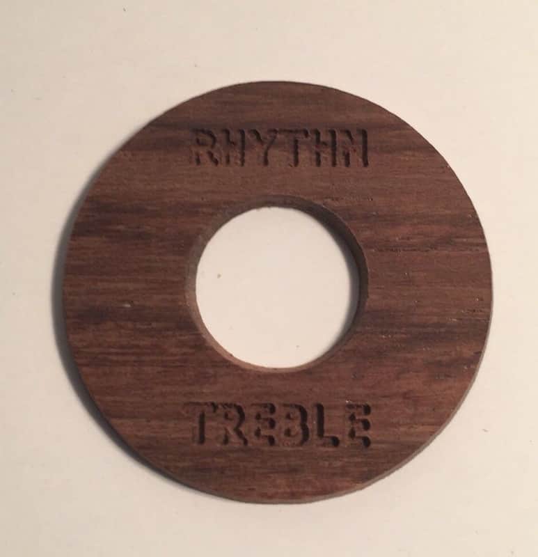 Guilford Brazilian Rosewood Rhythm/Treble Toggle Switch Plate Gibson Switchcraft image 1