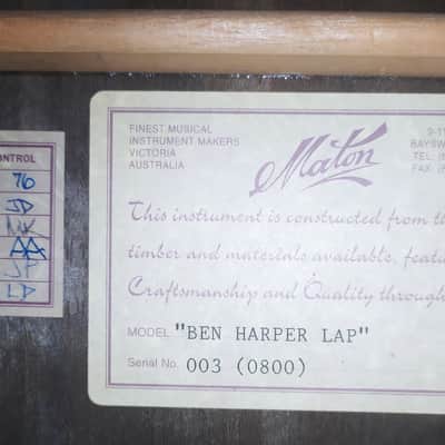 Maton Signature Ben Harper Lap Steel Natural image 2