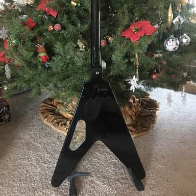 Flying V Custom Shop (Used)  Buckeye Burl Top Handcrafted Black Diamond USA image 3