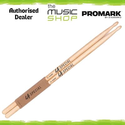 Pair of Promark LA Special 7A Wood Tip Drumsticks (Drum Sticks) - LA7AW image 1