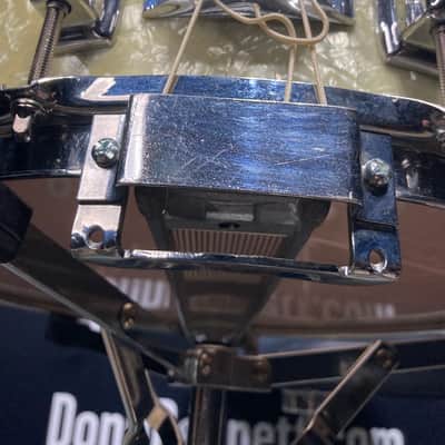 Rogers -1960s Dyna-Sonic 10x14" Marching Snare Drum, White Marine Pearl image 14