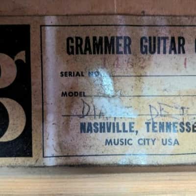 Grammer G-10 Acoustic 1969-70 Spruce Top Flame Maple Back & Sides with Case - Pre Owned image 24