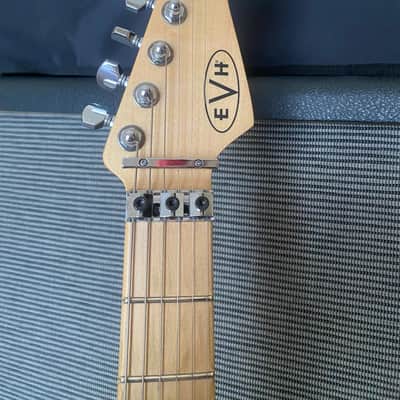 EVH Striped Series Electric Guitar - White with Black Stripes image 6