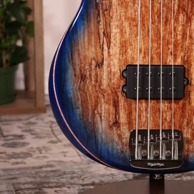 MusicMan Stingray Special BFR - Figured White Maple Fingerboard, Paua Blue Burst image 4