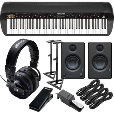 Korg SV-2 73-Key Vintage Stage Piano (Black) (Korg DS-2H Pedal Included), Presonus Eris3.5 Monitors, Monitor Stands, Presonus HD9, Nektar NX-P, (4) 1/4 Cables Bundle