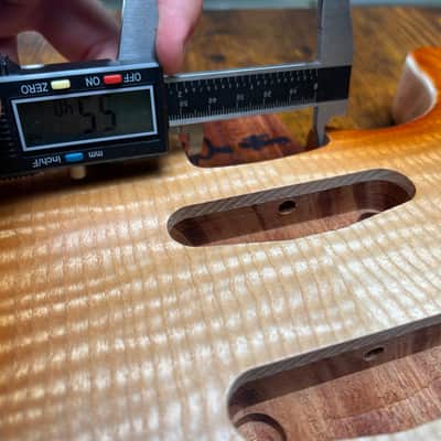 Warmtone CG Hss Strat Style Guitar Body Flamed Maple “Sunset” 3.7lbs image 9