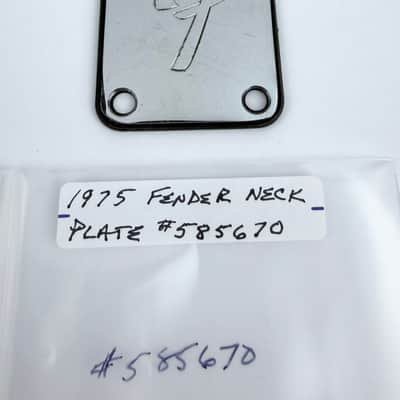 1975 Fender Neck Plate #585670 Stratocaster Telecaster Jazzmaster Mustang Jaguar image 1