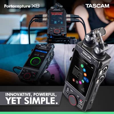 Tascam Portacapture X8 Multitrack Handheld Adaptive Recorder 6-Input / 6-Track, for Interviews, Podcasting, and more, comes with a Deluxe Accessories Bundle image 6