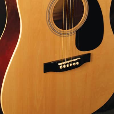 Indiana S-SCOUT-N Dreadnought Shape Spruce Top 6-String Acoustic Guitar - Natural image 2