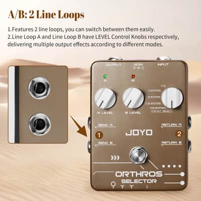 Joyo JOYO Line Selector Guitar Pedals 6 Mode Switch 2 Effect Loop for Electric Guitar image 4