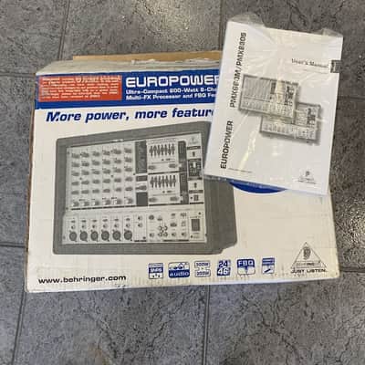 Behringer EUROPOWER PMX660M 600W 8-Ch Powered Mixer (NOT FUNCTIONING) - For Parts or Repair image 4