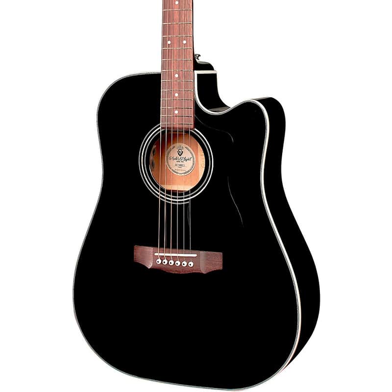 Guild D-140CE Westerly Collection Dreadnought Acoustic-Electric Guitar Regular Black image 1