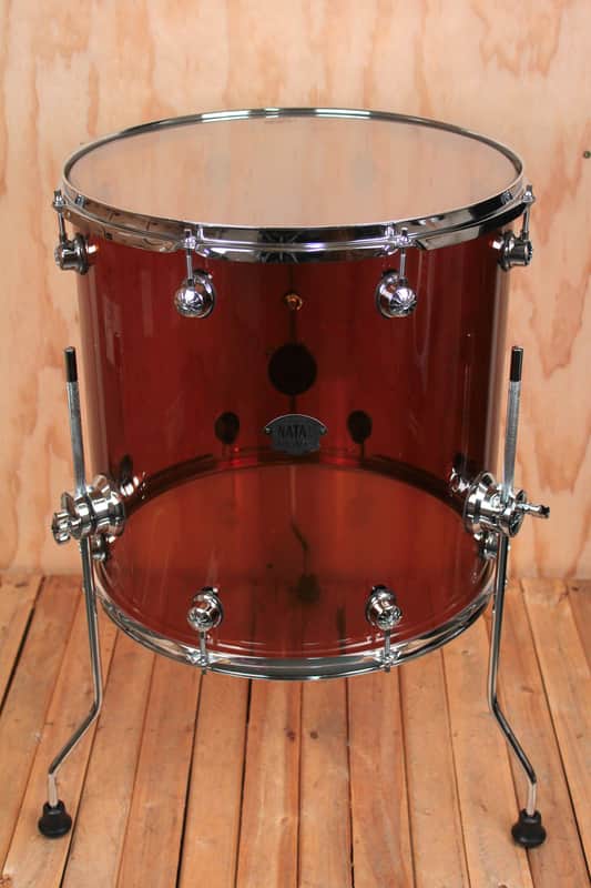 Natal Arcadia Acrylic 16" x 16" Floor Tom Grey – Brand New image 1