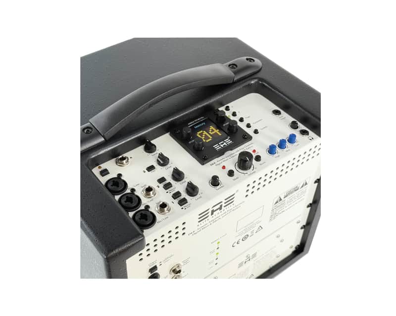 Elite Acoustics EAE D4-8 (OPEN BOX) Rechargeable Acoustic Amp with 4 Channel Digital Mixer/LFP Battery - Painted Black image 1