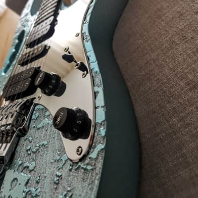 Ibanez JEM90HAM Steve Vai Signature 1998 - Blue-Green Metallic Texture image 13