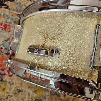 Ludwig Pioneer 14x5" 3-ply Snare Drum in Silver Sparkle - 1960s - No Badge or Vent Hole image 9