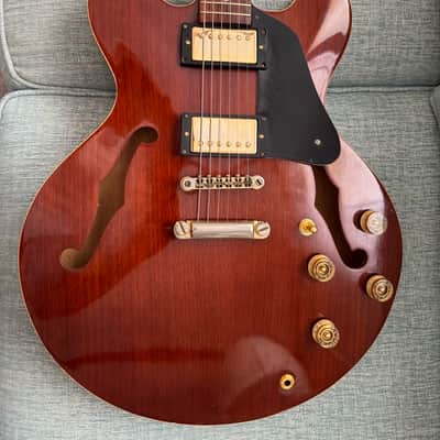 Extremely Rare: Hondo II Professional Japan H-1060 Semi-hollow 1981 - Wine image 1