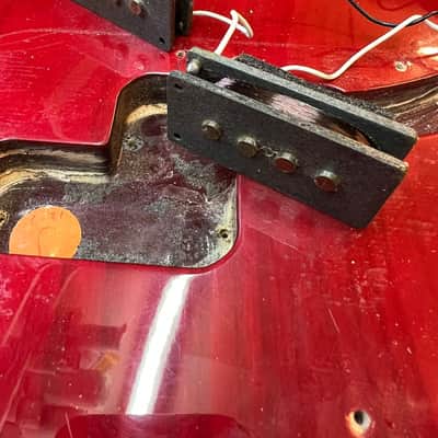Fender Precision Bass Left-Handed with Maple Fretboard 1970 - 1983 - Ruby Red image 11
