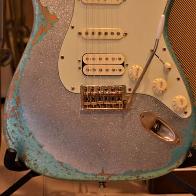 American Fender Stratocaster Silver Sparkle Heavy Relic Custom Shop Texas Specials HSS image 1