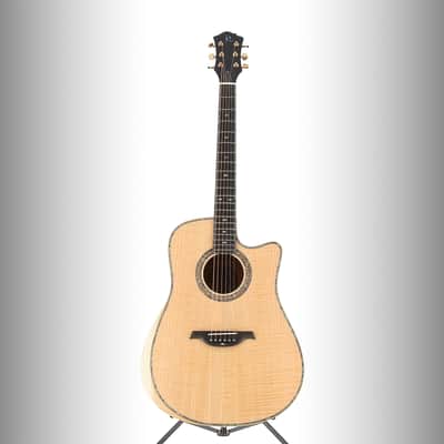 BC Rich 6-string Acoustic-electric with Maple Top, Maple Back and Sides, Flame Maple, Pro Setup (S1) (00053) image 5