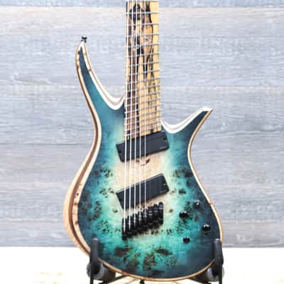 Aviator Guitars Blackbird 8 Multiscale Blue Burst Satin Electric Guitar w/Case image 1