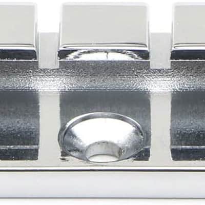 6 String 2.78 x 0.78 x 0.39-Inches Metal Fixed Hardtail Saddle Bridge Top Load Guitar Tailpiece for Strat Tele Electric Guitar, Chrome image 3