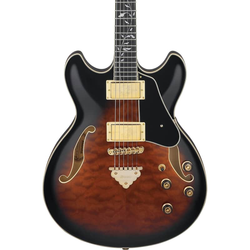 Ibanez AS93QMSPDBS Artcore Expressionist Semi-Hollow Guitar - Dark Brown Sunburst image 1