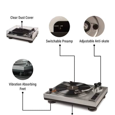 Crosley KT100 K-Series Bluetooth Turntable System - Champagne image 4