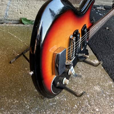 1968  Teisco V2 Sunburst . Very cool MIJ guitar Mezurashi (rare) image 20