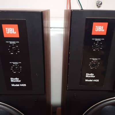 Pair of (2) JBL 4425 Vintage Studio Monitor Speakers - Wood Grain Cabinets image 5