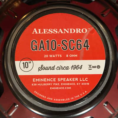 Eminence GA10-SC64 Allessandro 10" 20-Watt 8 Ohm Replacement Speaker w/ Original Box #2 image 3