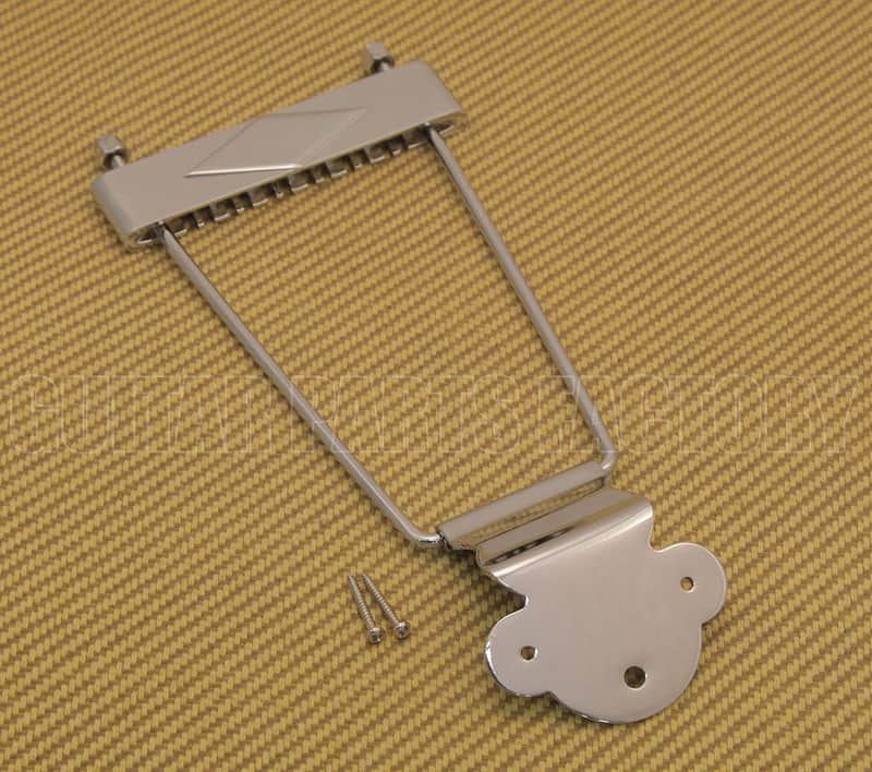 TP-0630-010 Chrome 12-string Trapeze Tailpiece Hollowbody/Archtop/Jazz Guitar image 1