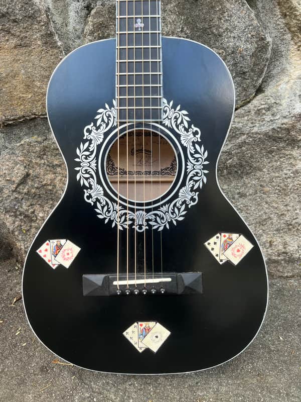“Lil’ Gambler” Goodman handmade ladder braced Stella style Parlor guitar-Demo video added image 1