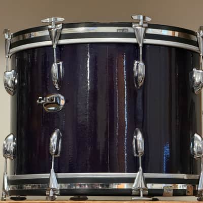 1960's Slingerland 20" Blue Sparkle Bass Drum 14x20 image 4