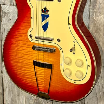Kay K161 Thin Twin By Roger Fritz-Limited Reissue, Cherry Sunburst, Includes The Deluxe Kay Tuxedo Case & Pro Setup ! image 5