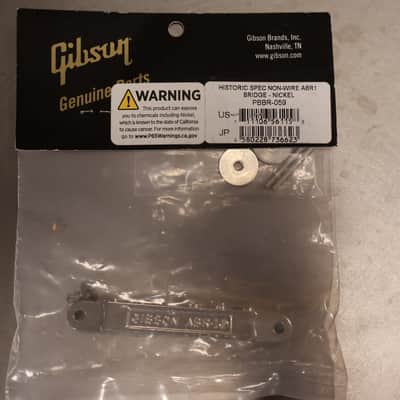 Gibson PBBR-059 Historic Spec Non-wire ABR-1 Bridge (Nickel) image 2