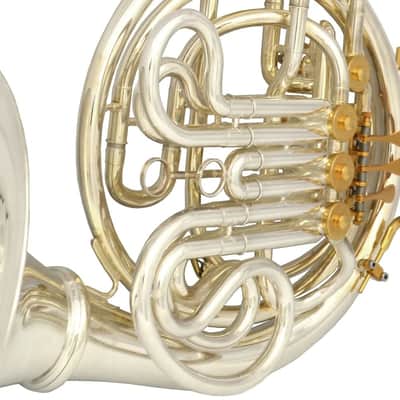 Schiller Elite VI Double French Horn Removable Bell K Style Silver & Gold image 2