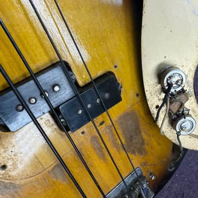 1957 Fender P bass all original image 11