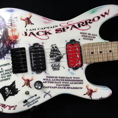 Custom Painted And Upgraded Dean Custom Zone Guitar - Aged and Worn With Graphics And Reverse Headstock image 2