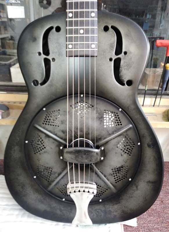 National Reso-Phonic NRP B-Series Black Rust Steel Bodied 14 Fret 2024 Black Rust image 1