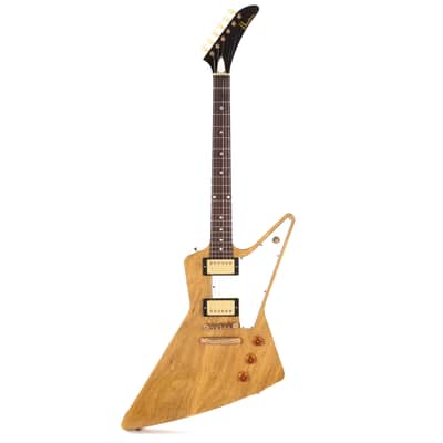 Banker Custom 58 Spec Excalibur Korina Natural Lightly Aged w/OX4 Gold Hot Duane PAF Pickups & Brazilian Rosewood Fingerboard image 4